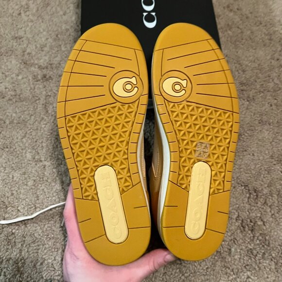 NWT Coach C201 Sneakers in Chalk/Hay - Picture 7 of 8